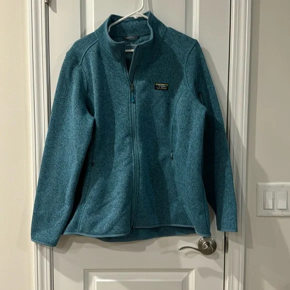 L.L. Bean Teal 1X Plus Full Zip Sweater Fleece - Picture 1 of 6
